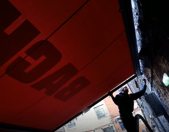 Awning installation