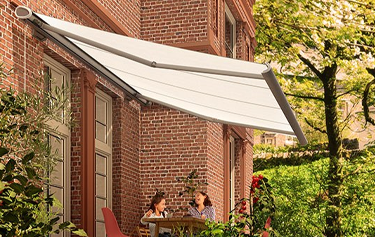 Retractable awnings for domestic houses